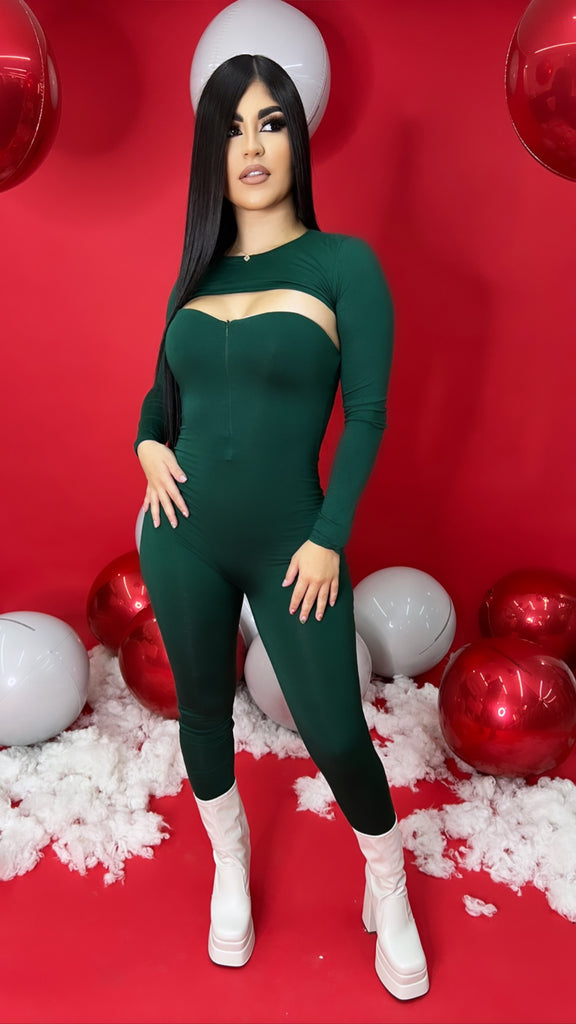 GREEN JUMPSUIT